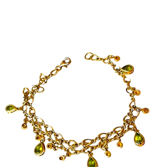 Peridot and Citrine Sterling Silver Charm Bracelet from The Silver Company - Picture 6 of 10